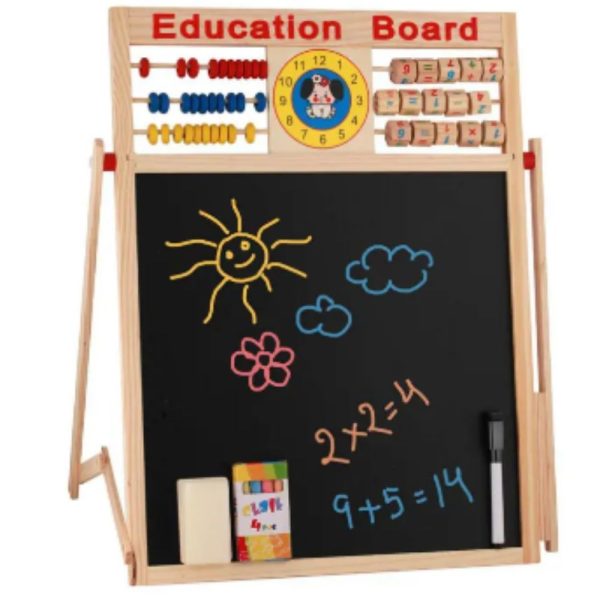 Kids Education Board -Double Sided Wooden - Image 3