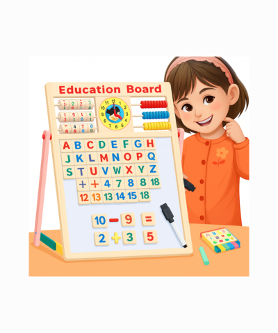 Kids Education Board -Double Sided Wooden