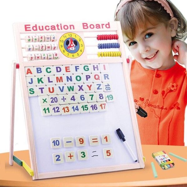Kids Education Board -Double Sided Wooden - Image 2