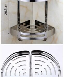 Alternative view of Household SS Bathroom Wall Mount Mount Metal Basket Triangle Rack