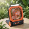 Multi-Functional Solar Rechargeable Fan with LED Light & Power Bank