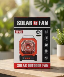 Alternative view of Multi-Functional Solar Rechargeable Fan with LED Light & Power Bank