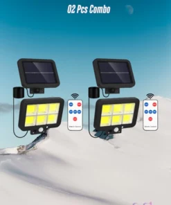 120 LED Indoor & Outdoor Solar Charging Light with separate Solar Panel ( 02 Pcs Combo Offer)