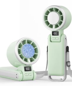 Alternative view of Portable Handheld Turbo Fan with Ice Cooling, Rechargeable Personal Fan, Up tp 12Hrs Cooling, 5 Speed 25550RPM Powerful Portable Fan for Travel, Outdoor, Camping, Hiking