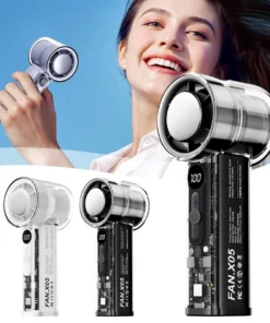 Alternative view of X05 Handheld High-Speed Turbo Cooling Fan – 3000mAh Rechargeable Portable Mini Fan
