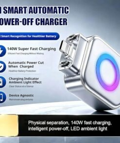 Smart Auto Disconnect USB-C Adapter 140W – Auto Power Cut & Battery Protector
