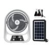 Easy Power EP-608 Solar Rechargeable Fan with Solar Panel & 2 LED Bulbs – 8 Inch