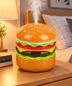 Cute Burger Shape Mini Humidifier | 150mL USB Mini Air Humidifier with LED Light