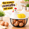 Decorative Smart Egg Storage Basket – Chicken Design Kitchen Organizer - Image 2