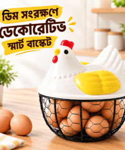 Alternative view of Decorative Smart Egg Storage Basket – Chicken Design Kitchen Organizer