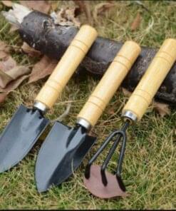 Alternative view of 3-Piece Large Garden Tools Set – Durable Wood and Metal Garden Tools