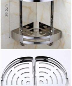 Alternative view of Household SS Bathroom Wall Mount Mount Metal Basket Triangle Rack