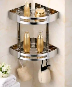 Household SS Bathroom Wall Mount Mount Metal Basket Triangle Rack